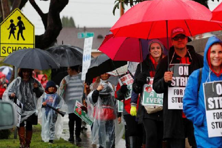 Los Angeles Education Support Staff Go On Strike, Schools Closed (Image Credit File 2019)